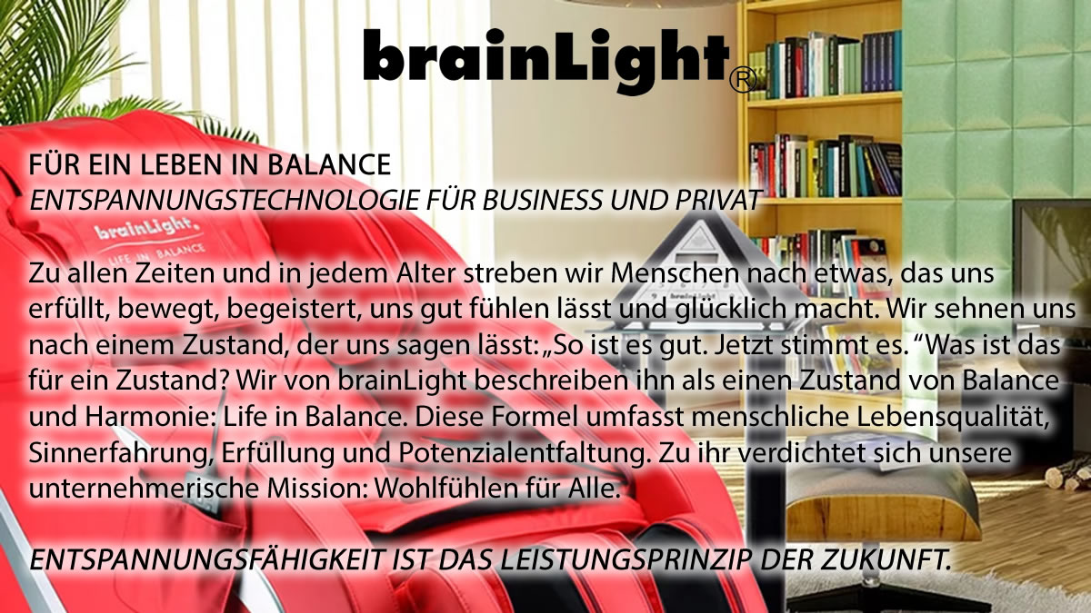 Massagesessel Deutschland | ↗️ brainLight: ✔️ Stress & Burnout Prävention, betriebliches Gesundheitsmanagement, Entspannung & Massagen, Lichttherapie & Wellness